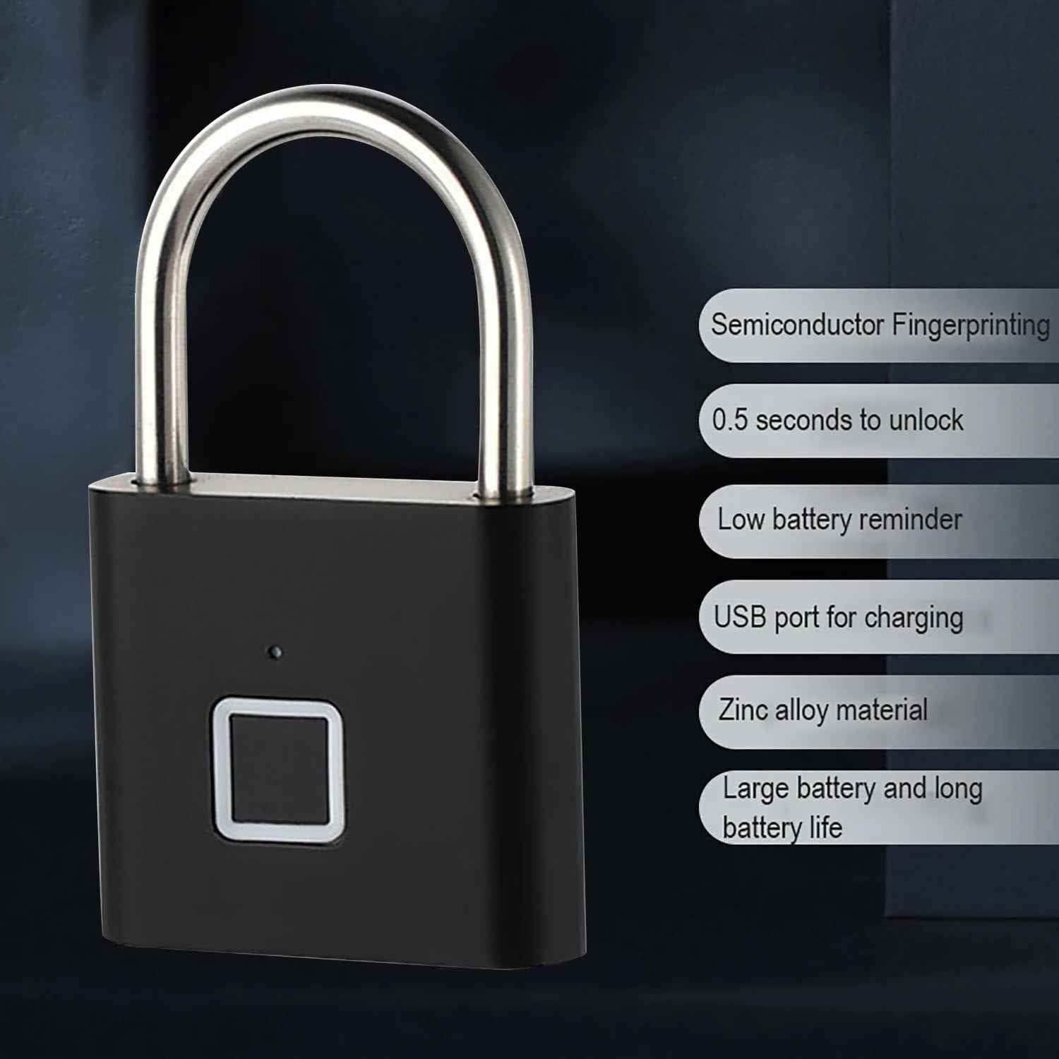 Fingerprint Padlock Hard Metal Quality Lock