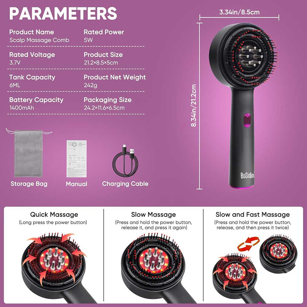 Vibrating Scalp Massager Comb for Hair Growth